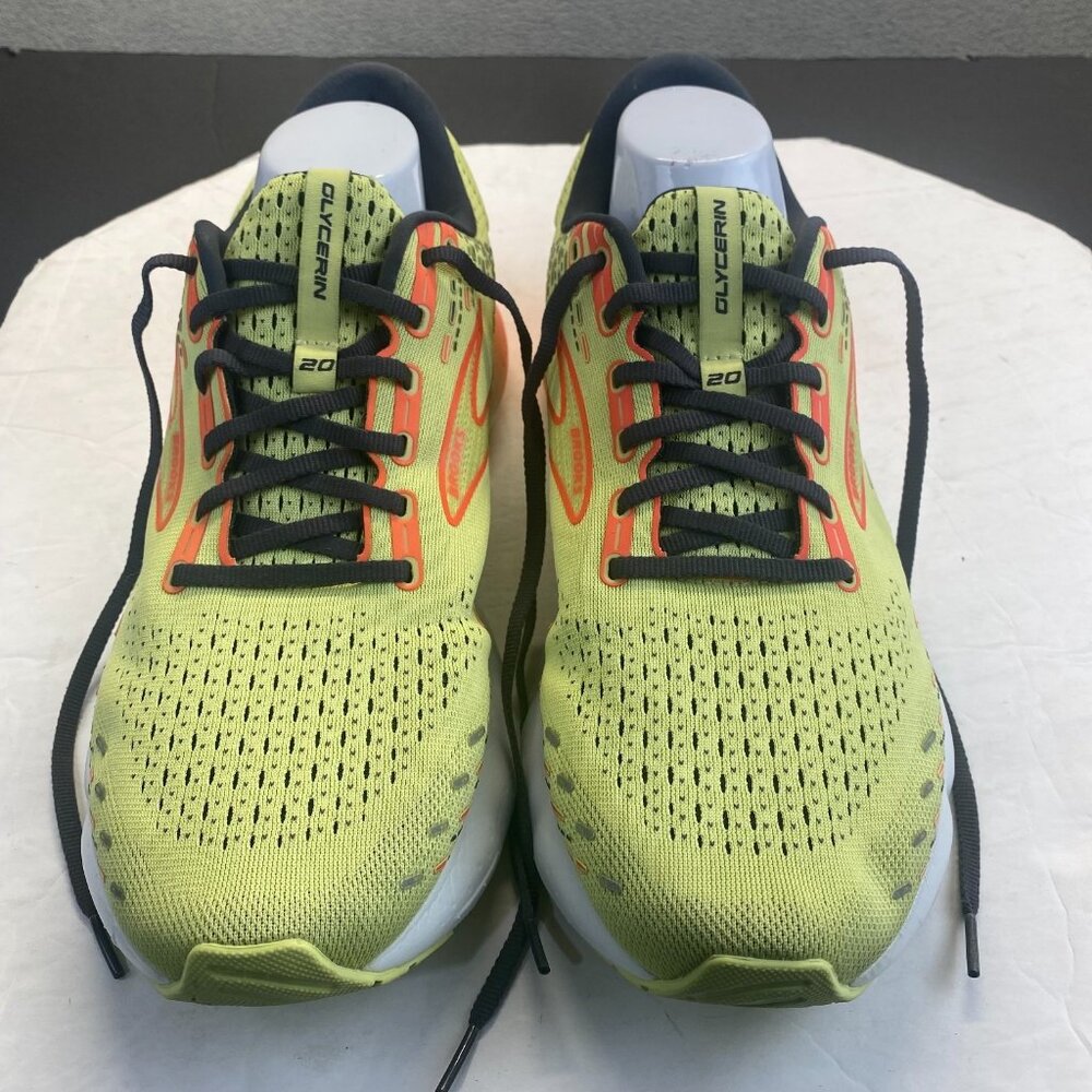 Brooks Glycerin 20 Shoes Mens Size 13D Yellow Orange Athletic Running Sneakers - Picture 13 of 14
